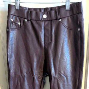 Tagoo All For Leather Brown faux leather pants - Sz Small
